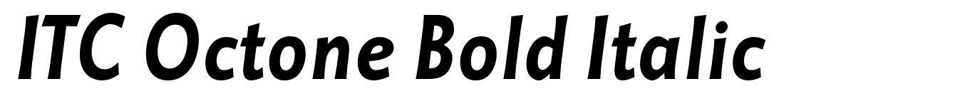 ITC Octone Bold Italic